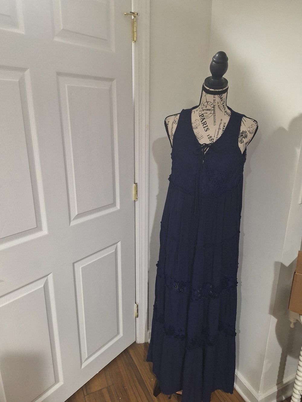 NY Collection Navy Blue Maxi Dress